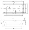 BESCO - Wanna wolnostojąca Vera 180x80 + odpływ klik-klak chrom #WKV-180-WO